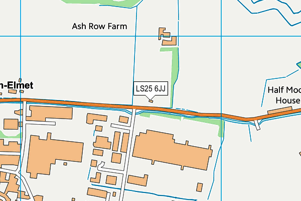 LS25 6JJ map - OS VectorMap District (Ordnance Survey) LS25 6JJ map - OS VectorMap District (Ordnance Survey)