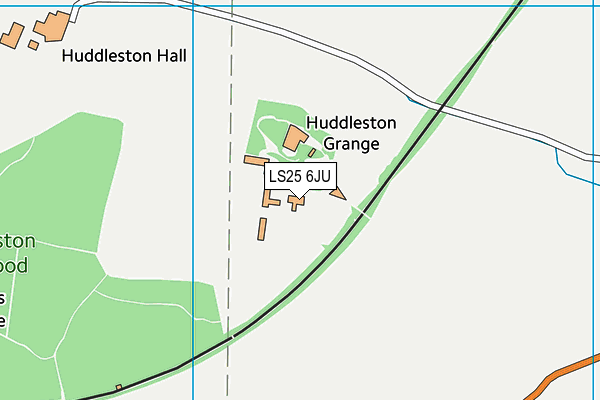 LS25 6JU map - OS VectorMap District (Ordnance Survey) LS25 6JU map - OS VectorMap District (Ordnance Survey)