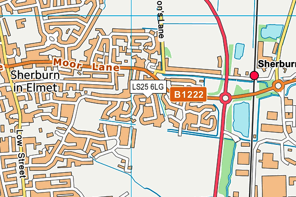 LS25 6LG map - OS VectorMap District (Ordnance Survey) LS25 6LG map - OS VectorMap District (Ordnance Survey)