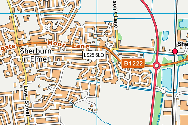LS25 6LQ map - OS VectorMap District (Ordnance Survey)
