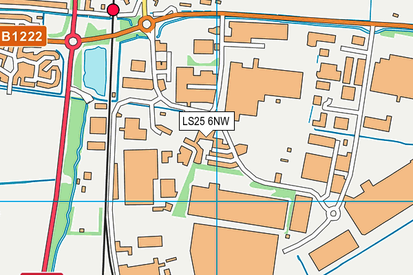 LS25 6NW map - OS VectorMap District (Ordnance Survey) LS25 6NW map - OS VectorMap District (Ordnance Survey)