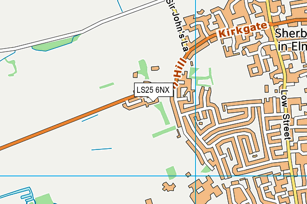 LS25 6NX map - OS VectorMap District (Ordnance Survey) LS25 6NX map - OS VectorMap District (Ordnance Survey)