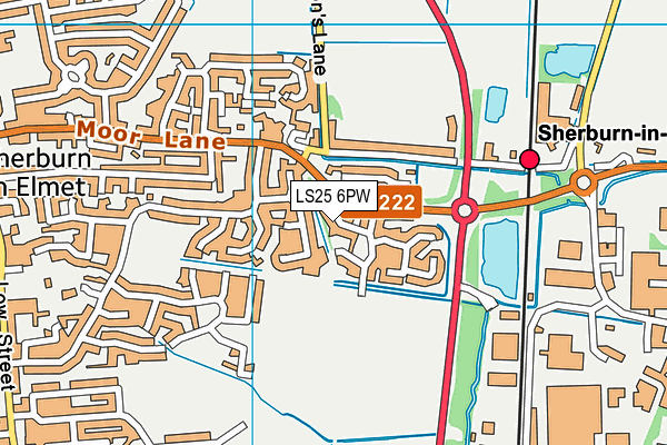LS25 6PW map - OS VectorMap District (Ordnance Survey) LS25 6PW map - OS VectorMap District (Ordnance Survey)