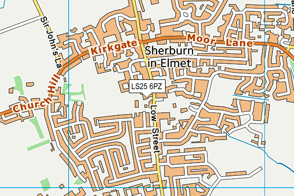 LS25 6PZ map - OS VectorMap District (Ordnance Survey) LS25 6PZ map - OS VectorMap District (Ordnance Survey)