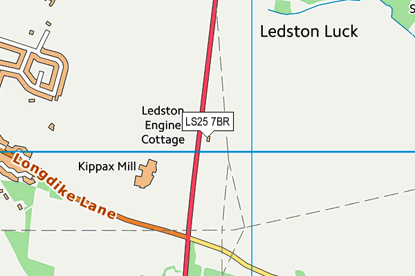 LS25 7BR map - OS VectorMap District (Ordnance Survey) LS25 7BR map - OS VectorMap District (Ordnance Survey)