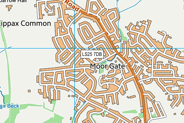 LS25 7DB map - OS VectorMap District (Ordnance Survey) LS25 7DB map - OS VectorMap District (Ordnance Survey)