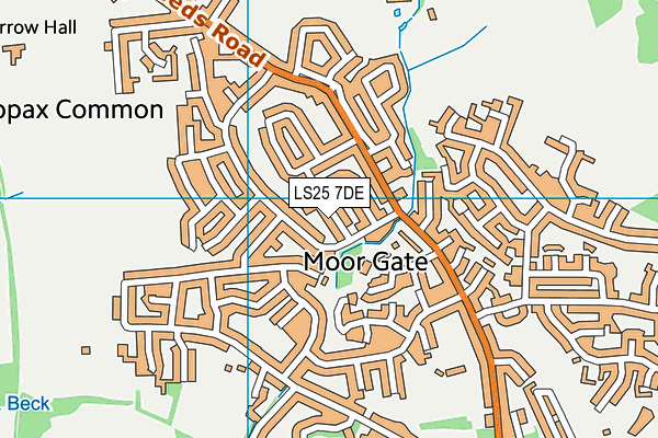 LS25 7DE map - OS VectorMap District (Ordnance Survey) LS25 7DE map - OS VectorMap District (Ordnance Survey)