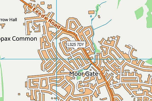 LS25 7DY map - OS VectorMap District (Ordnance Survey) LS25 7DY map - OS VectorMap District (Ordnance Survey)