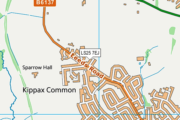 LS25 7EJ map - OS VectorMap District (Ordnance Survey) LS25 7EJ map - OS VectorMap District (Ordnance Survey)