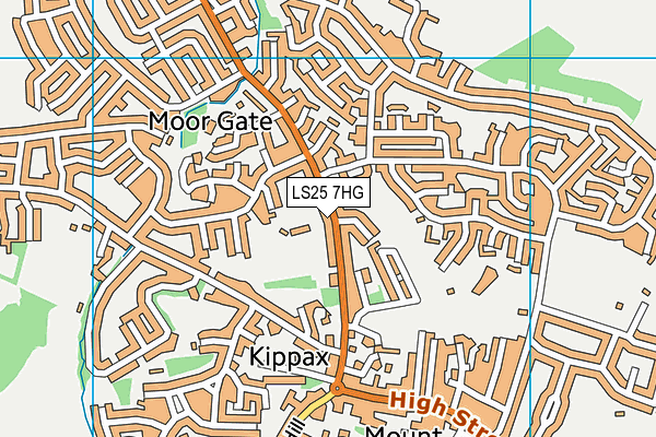 LS25 7HG map - OS VectorMap District (Ordnance Survey) LS25 7HG map - OS VectorMap District (Ordnance Survey)