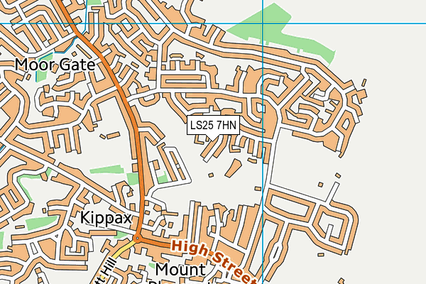 LS25 7HN map - OS VectorMap District (Ordnance Survey) LS25 7HN map - OS VectorMap District (Ordnance Survey)