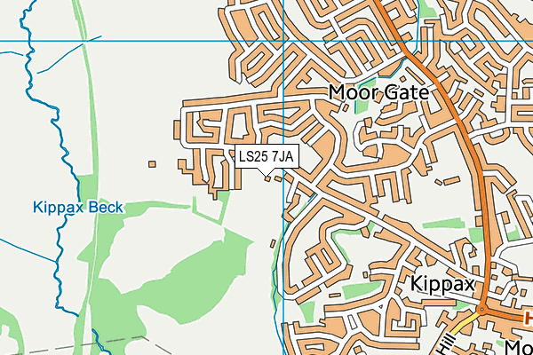 LS25 7JA map - OS VectorMap District (Ordnance Survey) LS25 7JA map - OS VectorMap District (Ordnance Survey)