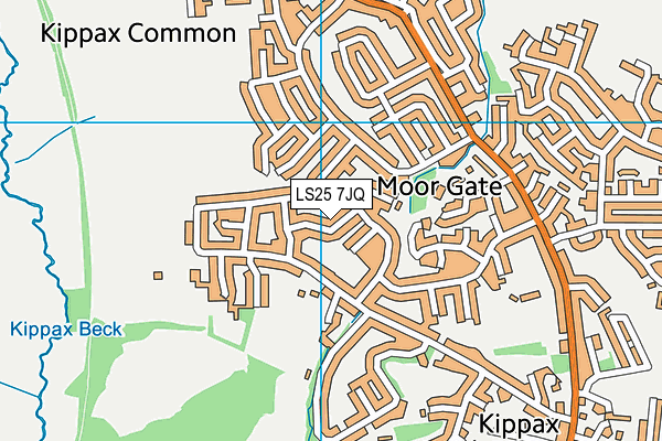 LS25 7JQ map - OS VectorMap District (Ordnance Survey) LS25 7JQ map - OS VectorMap District (Ordnance Survey)