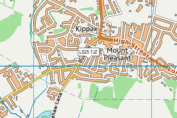 LS25 7JZ map - OS VectorMap District (Ordnance Survey) LS25 7JZ map - OS VectorMap District (Ordnance Survey)