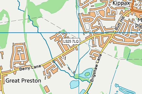 LS25 7LQ map - OS VectorMap District (Ordnance Survey) LS25 7LQ map - OS VectorMap District (Ordnance Survey)