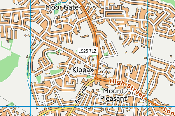 LS25 7LZ map - OS VectorMap District (Ordnance Survey) LS25 7LZ map - OS VectorMap District (Ordnance Survey)