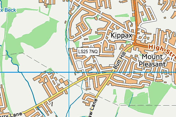 LS25 7NQ map - OS VectorMap District (Ordnance Survey) LS25 7NQ map - OS VectorMap District (Ordnance Survey)