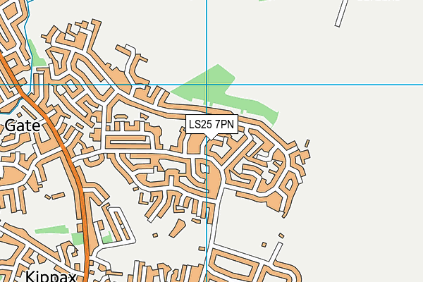 LS25 7PN map - OS VectorMap District (Ordnance Survey) LS25 7PN map - OS VectorMap District (Ordnance Survey)