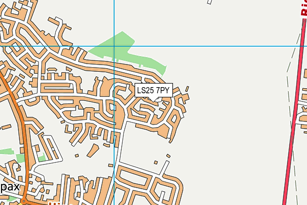 LS25 7PY map - OS VectorMap District (Ordnance Survey) LS25 7PY map - OS VectorMap District (Ordnance Survey)