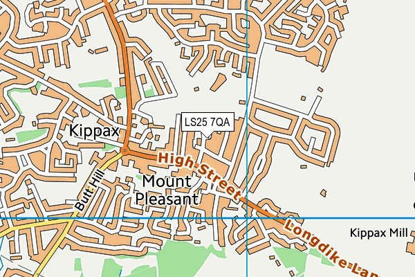 LS25 7QA map - OS VectorMap District (Ordnance Survey) LS25 7QA map - OS VectorMap District (Ordnance Survey)