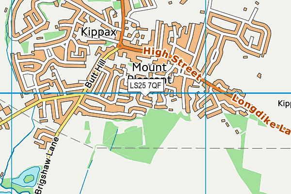 LS25 7QF map - OS VectorMap District (Ordnance Survey) LS25 7QF map - OS VectorMap District (Ordnance Survey)