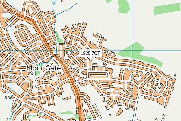 LS25 7QT map - OS VectorMap District (Ordnance Survey) LS25 7QT map - OS VectorMap District (Ordnance Survey)