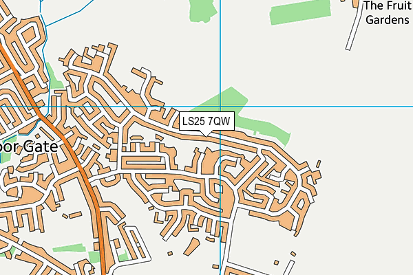 LS25 7QW map - OS VectorMap District (Ordnance Survey) LS25 7QW map - OS VectorMap District (Ordnance Survey)