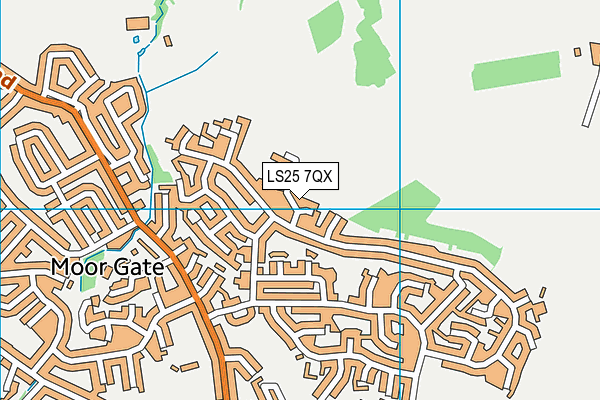 LS25 7QX map - OS VectorMap District (Ordnance Survey) LS25 7QX map - OS VectorMap District (Ordnance Survey)