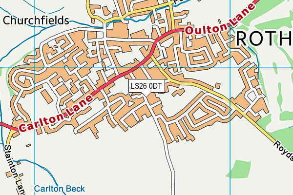 LS26 0DT map - OS VectorMap District (Ordnance Survey) LS26 0DT map - OS VectorMap District (Ordnance Survey)