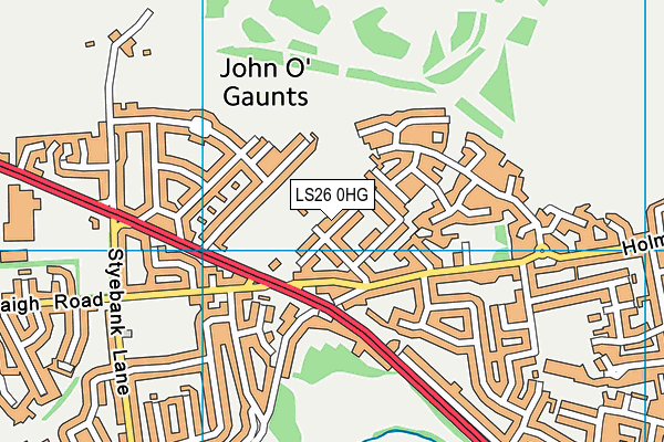 LS26 0HG map - OS VectorMap District (Ordnance Survey) LS26 0HG map - OS VectorMap District (Ordnance Survey)