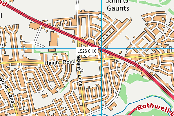 LS26 0HX map - OS VectorMap District (Ordnance Survey) LS26 0HX map - OS VectorMap District (Ordnance Survey)