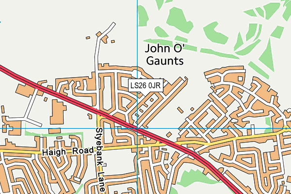 LS26 0JR map - OS VectorMap District (Ordnance Survey)