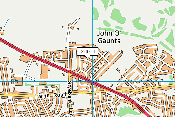 LS26 0JT map - OS VectorMap District (Ordnance Survey) LS26 0JT map - OS VectorMap District (Ordnance Survey)