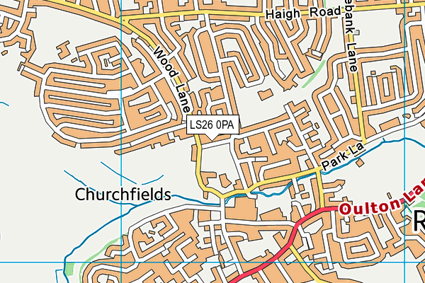 LS26 0PA map - OS VectorMap District (Ordnance Survey)