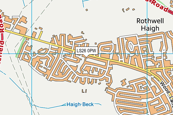 LS26 0PW map - OS VectorMap District (Ordnance Survey) LS26 0PW map - OS VectorMap District (Ordnance Survey)
