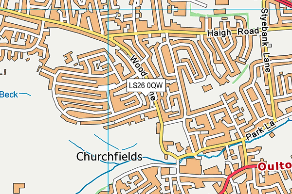 LS26 0QW map - OS VectorMap District (Ordnance Survey) LS26 0QW map - OS VectorMap District (Ordnance Survey)