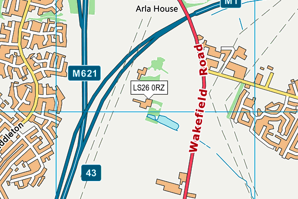 LS26 0RZ map - OS VectorMap District (Ordnance Survey) LS26 0RZ map - OS VectorMap District (Ordnance Survey)