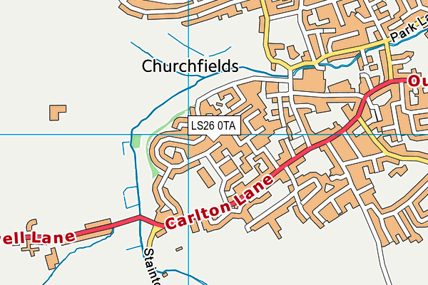 LS26 0TA map - OS VectorMap District (Ordnance Survey) LS26 0TA map - OS VectorMap District (Ordnance Survey)