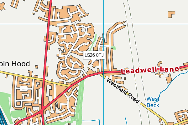LS26 0TJ map - OS VectorMap District (Ordnance Survey) LS26 0TJ map - OS VectorMap District (Ordnance Survey)