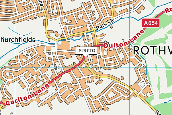 LS26 0TQ map - OS VectorMap District (Ordnance Survey)