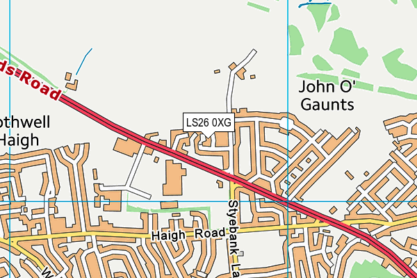 LS26 0XG map - OS VectorMap District (Ordnance Survey) LS26 0XG map - OS VectorMap District (Ordnance Survey)
