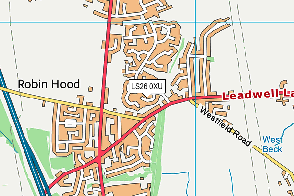 LS26 0XU map - OS VectorMap District (Ordnance Survey) LS26 0XU map - OS VectorMap District (Ordnance Survey)