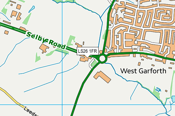 LS26 1FR map - OS VectorMap District (Ordnance Survey) LS26 1FR map - OS VectorMap District (Ordnance Survey)