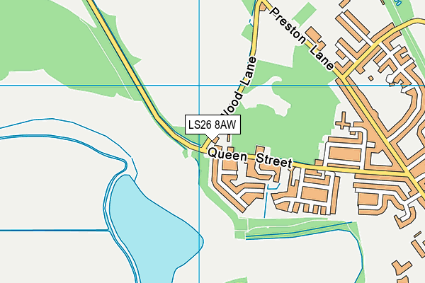 LS26 8AW map - OS VectorMap District (Ordnance Survey) LS26 8AW map - OS VectorMap District (Ordnance Survey)