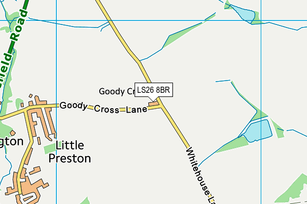 LS26 8BR map - OS VectorMap District (Ordnance Survey)