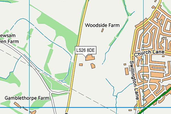LS26 8DE map - OS VectorMap District (Ordnance Survey) LS26 8DE map - OS VectorMap District (Ordnance Survey)