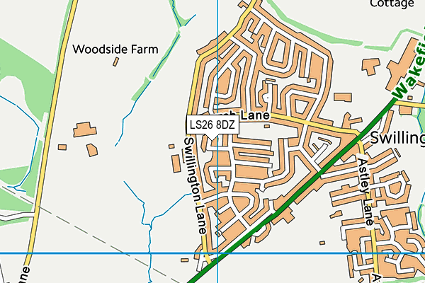 LS26 8DZ map - OS VectorMap District (Ordnance Survey) LS26 8DZ map - OS VectorMap District (Ordnance Survey)