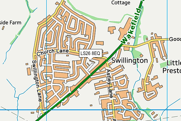 LS26 8EQ map - OS VectorMap District (Ordnance Survey) LS26 8EQ map - OS VectorMap District (Ordnance Survey)
