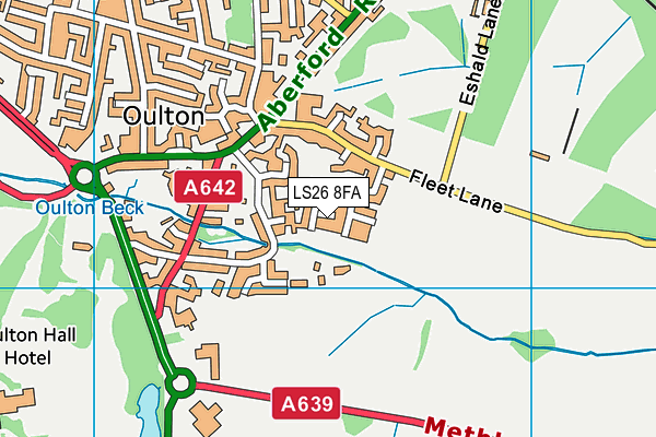 LS26 8FA map - OS VectorMap District (Ordnance Survey) LS26 8FA map - OS VectorMap District (Ordnance Survey)