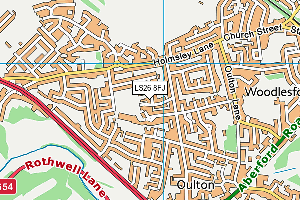 LS26 8FJ map - OS VectorMap District (Ordnance Survey) LS26 8FJ map - OS VectorMap District (Ordnance Survey)